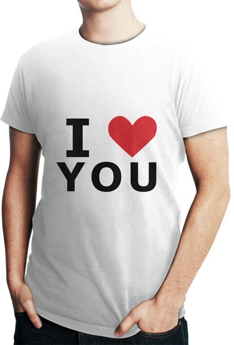 تیشرت با طرح I LOVE You