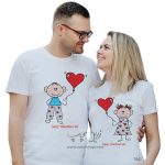 ست دو نفره تیشرت ولنتاین طرح T047