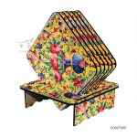 ست زیر لیوانی همراه با پایه طرح کاشی کاری کد CO02T005