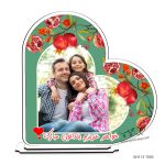 قاب ساعت رومیزی قلبی طرح شب یلدا GH113T003