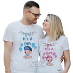 ست دو نفره تیشرت جشن تعیین جنسیت طرح T339