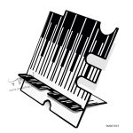 استند موبایل MDF طرح چوقا مدل SM02T015