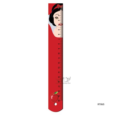 خط کش ۲۰ سانتی MDF طرح سفید برفی RT065