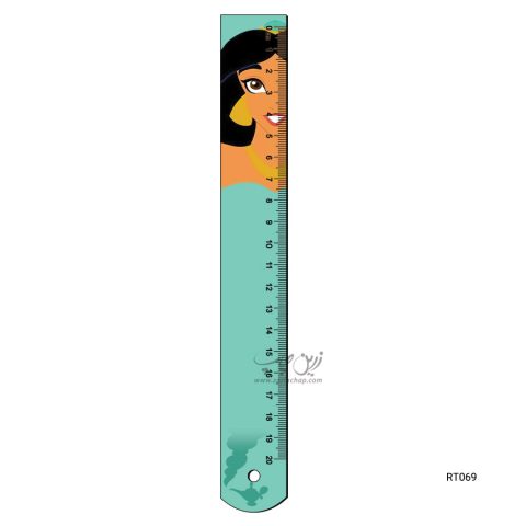 خط کش ۲۰ سانتی MDF طرح یاسمین (علاءالدین) RT069