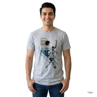 تیشرت مسی طرح T424 - تصویر دوم
